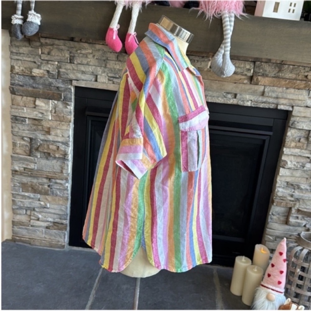 Banana Republic Pastel Striped Button-Down Shirt - Picture 7 of 12